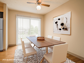 Omaha triplex for rent - Apartment dining area with a nice view