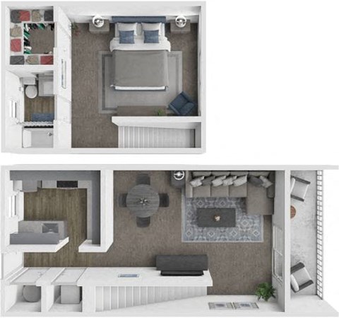 Floor plan for 1 bed, 1 bath, 500 sqft