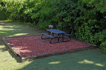 Shaded picnic area