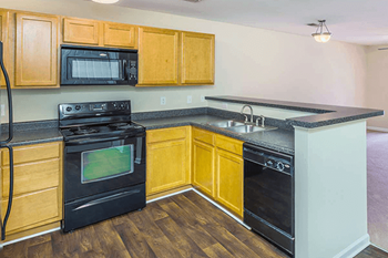 Modern black appliances