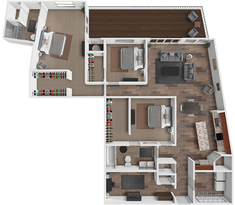 Floor plan for 3 beds, 2 baths, 2325 sqft