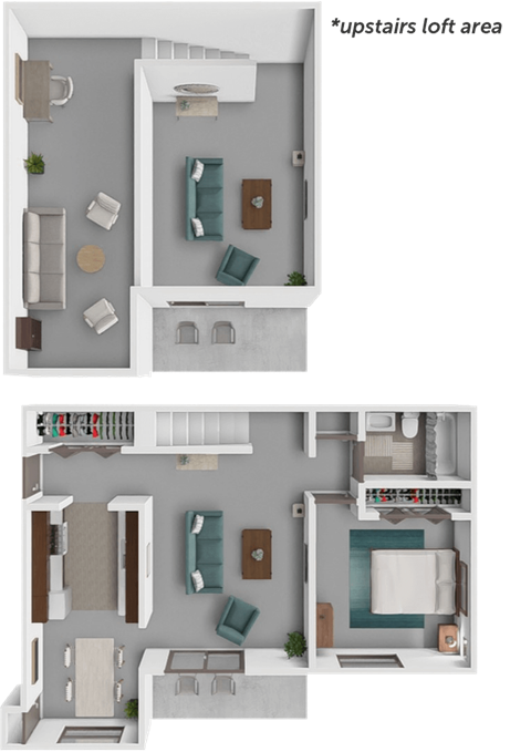 Floor plan for 1 bed, 1 bath, 866 sqft