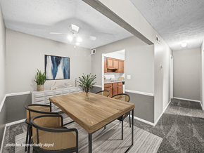 Akron apartment for rent - virtually staged Apartment dining room