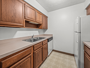 Akron apartment for rent - apartment kitchen with cabinets