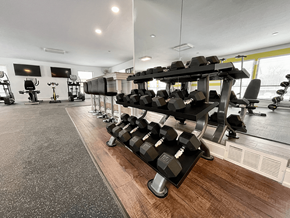 Kentwood apartment for rent - free weights at Eastland Apartments