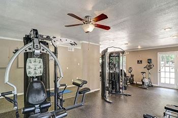 Poolside fitness center