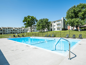 Omaha apartment for rent - a swimming pool at apartment building