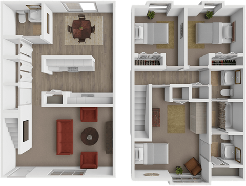 Floor plan for 3 beds, 1.5 baths, 1312 sqft