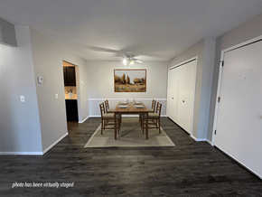 Toledo apartment for rent - Apartment dining area with hardwood style flooring