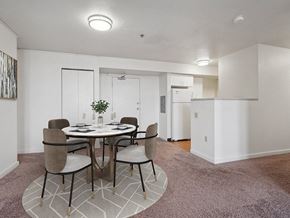 Moline apartment for rent - open floor plan with dining room and kitchen