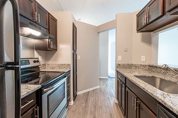 Updated espresso cabinetry