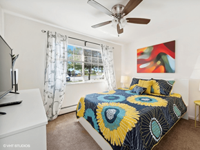 West Chester apartment for rent - apartment bedroom with a ceiling fan