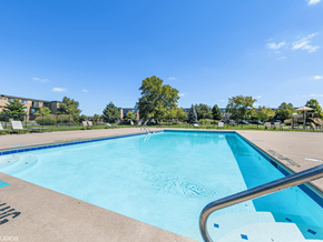 West Chester apartment for rent - swimming pool with apartment buildings in the background