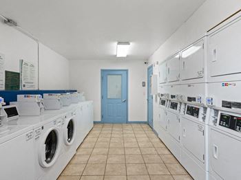 24-Hour on-site laundry (quarter and card operated)