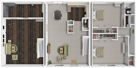 Floor plan for 2 beds, 1.5 baths, 1800 sqft