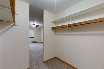 Ample closet space