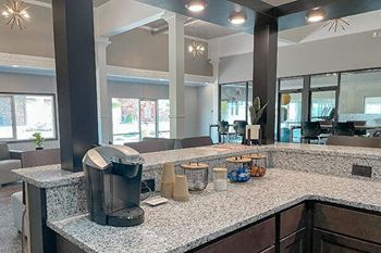 Coffee bar in clubhouse