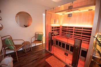 Red light therapy sauna