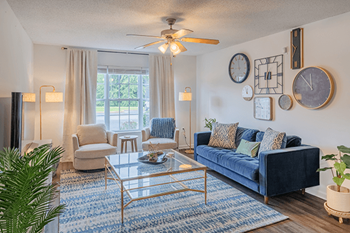 Ceiling fans throughout