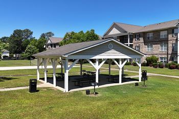 Outdoor grilling and dining areas