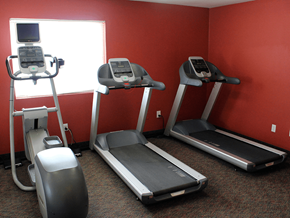 Fitchburg apartment for rent - a gym with two treadmills and other exercise equipment at sun valley apartments