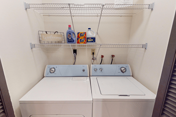 Full-size washer/dryer connections in townhomes