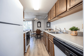 Double-galley kitchen layouts