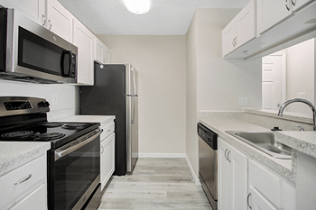White cabinets in select homes