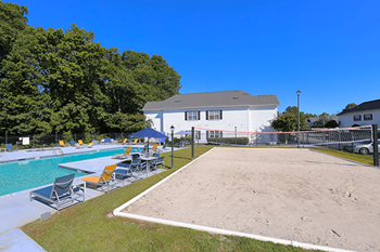 Sand volleyball court
