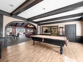 Grand Blanc apartment for rent - billiard table available in clubhouse at fountain pointe clubhouse