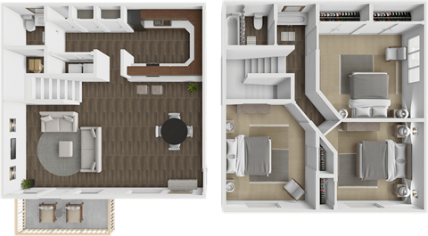 Floor plan for 3 beds, 1.5 baths, 1250 sqft