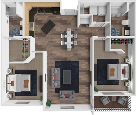 Floor plan for studio, 1206 sqft