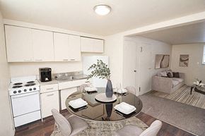 Sioux City apartment for rent - open floor plan with a kitchen and living room