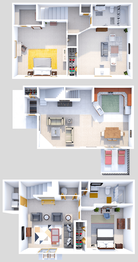 Floor plan for 2 beds, 2 baths, 1485 sqft
