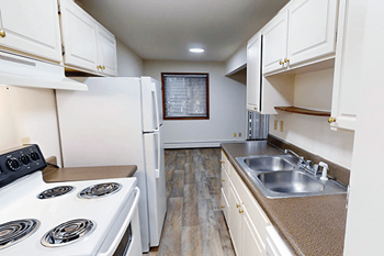 Double-galley kitchen layout