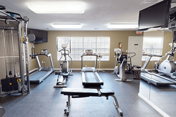 Fitness center with cardio machines