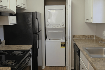 In home stackable washer and dryer