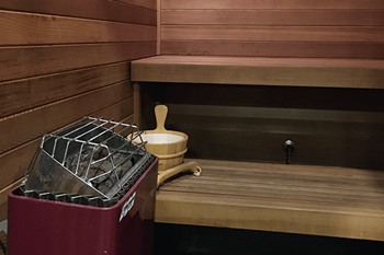Finnish-style dry sauna