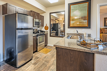 Double-galley kitchen layouts