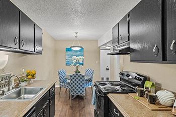 Black cabinets