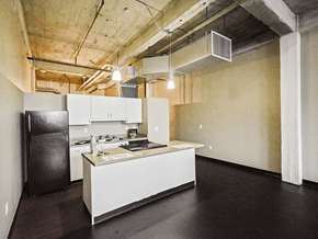 Little Rock apartment for rent - loft kitchen with appliances