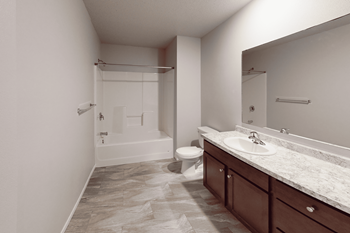 Spacious bathrooms