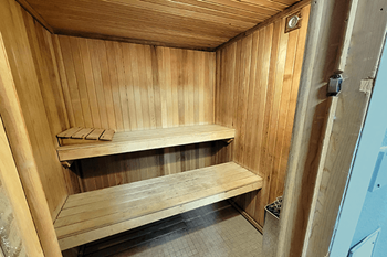 Finnish-style dry sauna