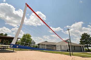 Sand volleyball court