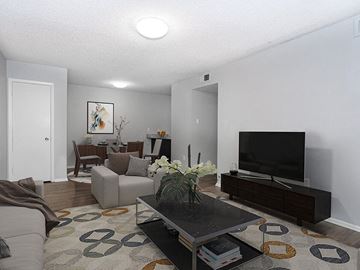 Baton Rouge apartment for rent - a living room with a couch and a television