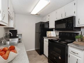 Baton Rouge townhouse for rent - apartment with black kitchen appliances