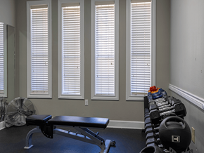 Lubbock apartment for rent - The Dominion Apartments fitness center