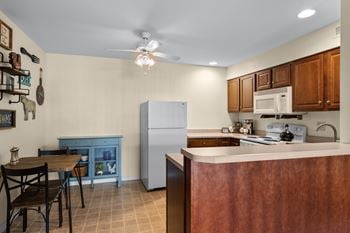 Spacious kitchens