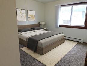 Rochester apartment for rent - bedroom with natural light in heritage manor apartments