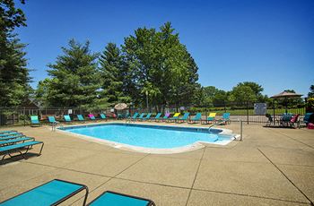 Outdoor pool with sundeck